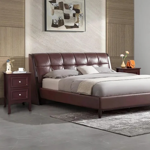 Miniatura 5 de VERYKE Mesita de noche con 3 cajones, armario lateral de cama pequeño con mango de metal y patas curvas, mesitas de noche para espacios pequeños