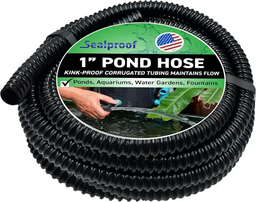 Miniatura 11 de Sealproof Tubo de estanque corrugado de 3/4 de pulgada de diámetro de 3/4 pulgadas de diámetro de diámetro de 20 pies de largo, negro sin