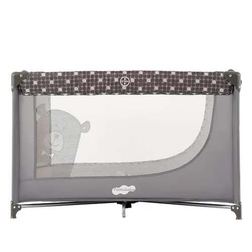 Miniatura 7 de Cuna portátil para bebé Pamo Babe con colchón y bolsa de transporte, color gris