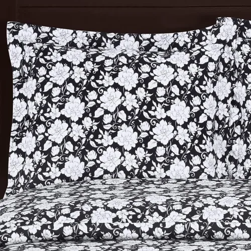 Miniatura 2 de Royal Hotel Bedding Agnes - Juego de funda de edredón floral de 3 piezas, tamaño King/Cal-King, 100% algodón, 300 hilos de algodón