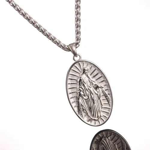 Miniatura 118 de U7 Saint Benedict/Michael Medal Necklace, 316L Stainless Steel Virgin Mary Necklace for Men Women, Bible Verse Protection Necklace Catholic