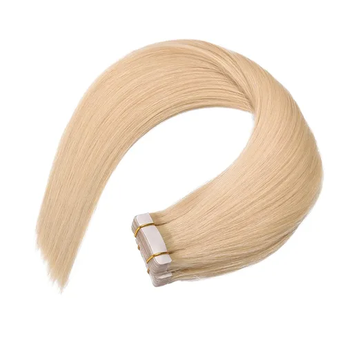 Miniatura 48 de Extensiones de cabello humano Remy con cinta adhesiva sin costuras (16 pulgadas, 10 unidades, rubio ceniza)