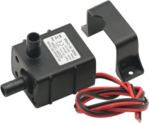 Miniatura 7 de 2 unids DC 12 V mini bomba de agua 9.8 ft 240L/H ultra silencioso motor sin escobillas para piscina sumergible acuario bomba de agua solar
