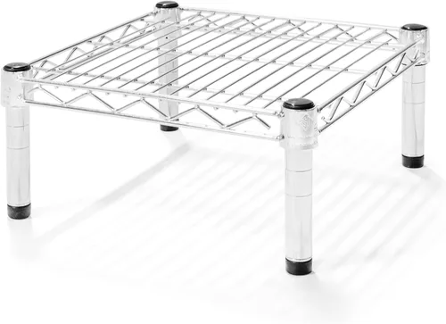 Shelving Inc. Estantería de alambre cromado de 14 pulgadas de profundidad x 14 pulgadas de ancho con estante de 1 nivel, capacidad de peso de 800