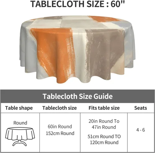 Miniatura 3 de Mantel rústico de madera para mesa redonda de estilo campestre, mantel de cocina y comedor turquesa, lavable, para decoración, 60x90 pulgadas