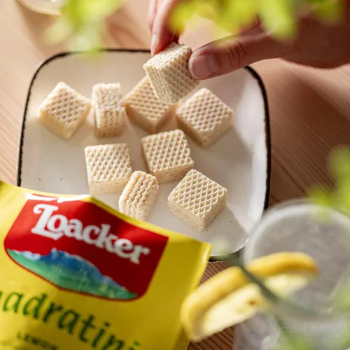 Miniatura 6 de Loacker Quadratini - Galletas prémium de oblea de limón, 250 gramos/8.82 onzas