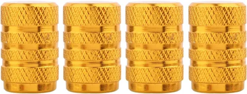 Miniatura 10 de TOMALL Tapas protectoras de válvula de neumático diseño redondo, de aluminio plateado, compatibles con camiones todo terreno