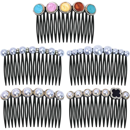 Peines laterales con diamantes de imitación para mujer, peine de flequillo, pinzas para el cabello, accesorios para el cabello, peine decorativo