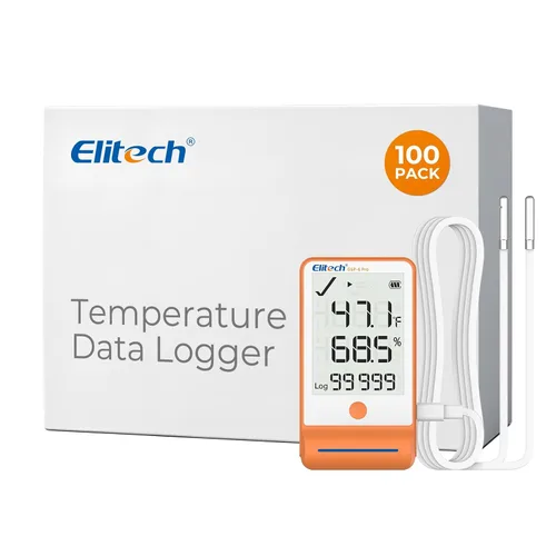 Miniatura 13 de Elitech ISO 17025 Certificado GSP-6 Bluetooth Data Logger Temperatura Humedad 100000 Readings, Shadow Data, Max Min Record, Auto PDF/CSV