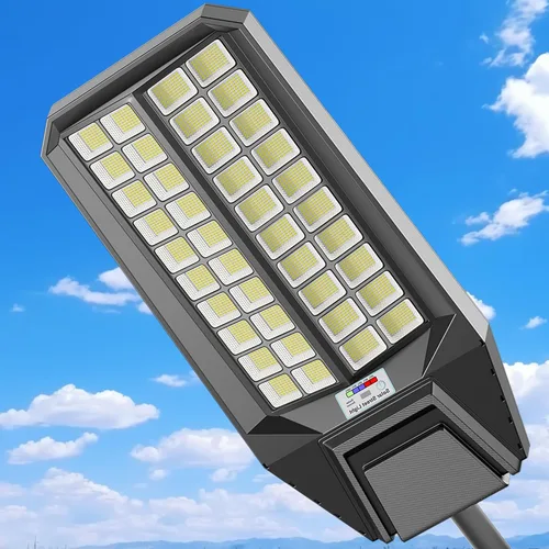 Miniatura 11 de Luz solar de calle de 8000 W, impermeable, 240000 lúmenes, funciona con energía solar, luces de estacionamiento grandes, luz de calle grande