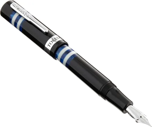 Miniatura 14 de Conklin Toledo - Pluma estilográfica en negro con segmentos de anillo naranja y blanco, punta de punta, instrumento de escritura premium con diseño