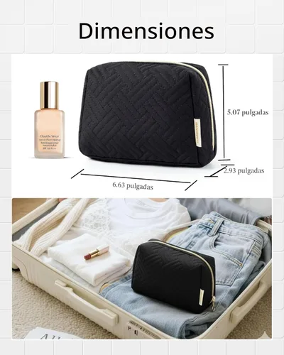Miniatura 4 de BAGSMART Pequeña bolsa de maquillaje, bolsa de cosméticos de viaje, bolsa de maquillaje pequeña con cremallera, bolsa de aseo resistente al agua