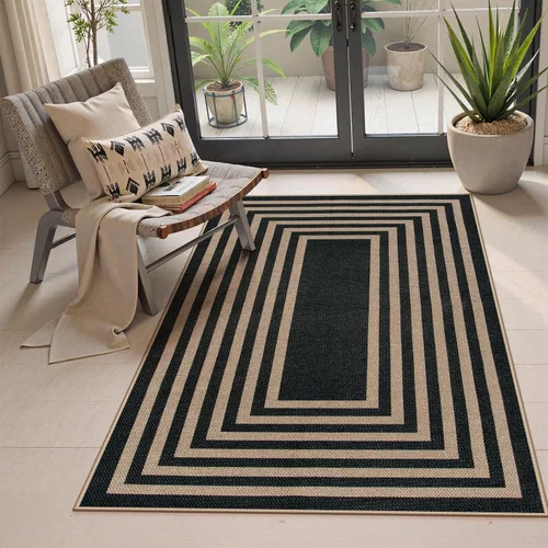 Miniatura 75 de Alfombra Moderna de Yute Fácil de Limpiar Arcoíris Lahome, 2x6 Alfombra de Pasillo Lavable para Cocina, Alfombras de Pasillo para Pasillos, Alfombra