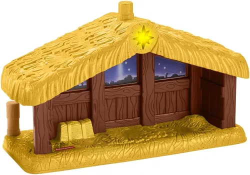 Miniatura 2 de Pieza de repuesto para el juego de pesebre Fisher-Price Little People – HMX70 ~ Manger/Stable ~ Reproduce música cuando se presiona y la estrella se
