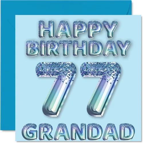 Miniatura 63 de Stuff4 Tarjeta de primer cumpleaños para niños, globo de fiesta con purpurina azul, tarjetas de feliz cumpleaños para niño de 1 año, nieto, hijo, 57