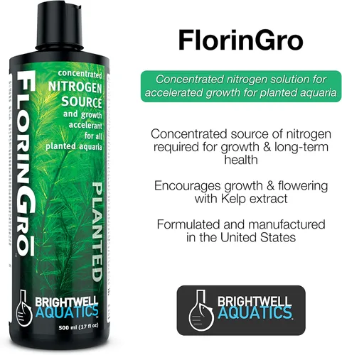 Miniatura 2 de Brightwell Aquatics Florin GRO, fuente de nitrógeno y acelerante de crecimiento para todos los acuarios plantados, 2 L, FNG2L
