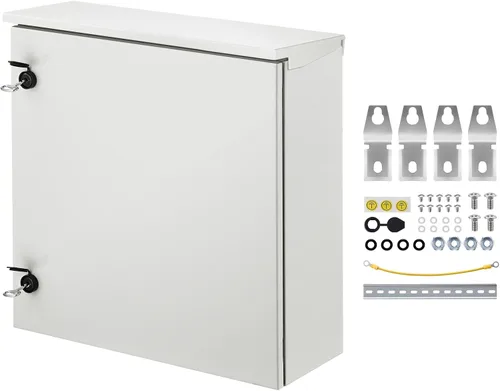 VEVOR Carcasa Eléctrica, 24'' x 24'' x 8'', Carcasa Exterior NEMA 4, IP65 Impermeable y a Prueba de Polvo de Acero al Carbono Laminado en Frío, Caja