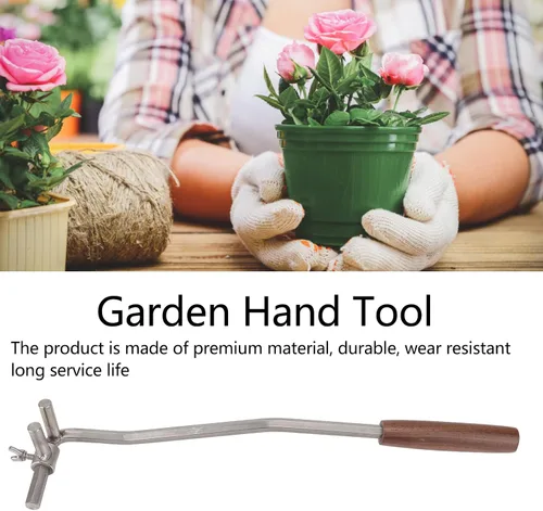 Miniatura 8 de Zerodis Dobladora de ramas de bonsái, M10 de acero inoxidable de 0.394 pulgadas, podadora de plantas en maceta con mango de nogal, herramienta