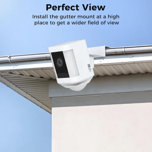 Miniatura 7 de Paquete de 2 soportes de canalón ajustables para leva adherente, cámara de foco/cámara exterior Plus, soporte de montaje impermeable sin taladro