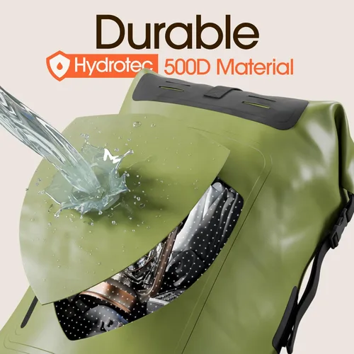 Miniatura 4 de Earth Pak Mochila impermeable - Mochila de senderismo resistente - Bolsa con cierre enrollable - Bolsa seca acolchada con carcasa impermeable