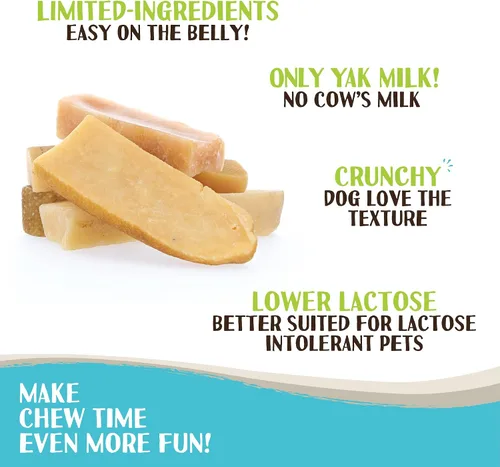 Miniatura 2 de Raw Paws Himalayan Yak masticables para perros, masticables pequeños (10 unidades) – Empaquetados en Estados Unidos – Queso tibetano de yak
