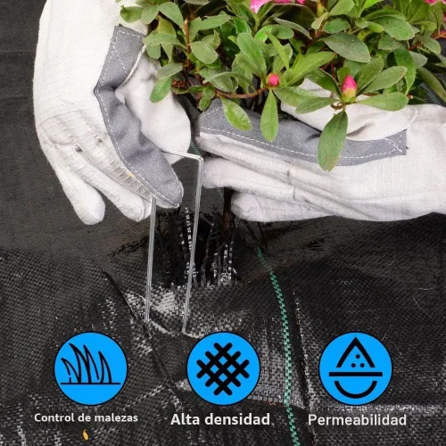 Miniatura 4 de LAVEVE Tela de barrera contra malezas de 3 x 50 pies, paño de jardín resistente de alta calidad, cubierta de suelo para jardinería, agricultura