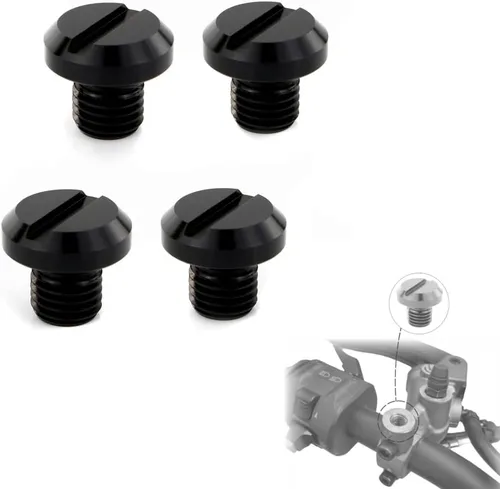 Miniatura 7 de Xitomer 4 tapones para agujeros de espejo M10x1.25, aptos para Z125/Z400/FZ-07 MT-07 / FZ-09 MT-09, CRF250L/CB1000R, SV650 / KLR 650, CNC de aluminio