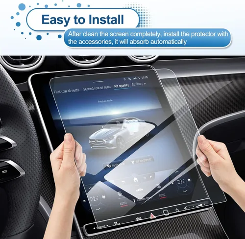 Miniatura 7 de Protector de pantalla para Mercedes C300 (2022-2026)/GLC300 (2023-2026) para Mercedes Pantalla Táctil de 11.9 pulgadas, Vidrio Templado 9H 2024 2025