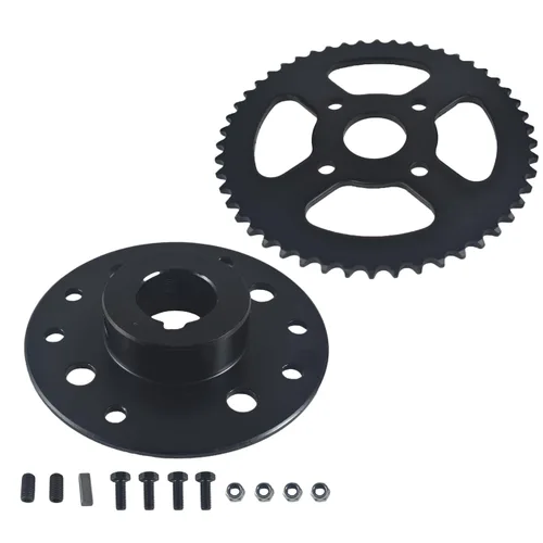 Kit de buje de piñón de acero CPVNQMDG para kart con ranura de 1 pulgada, chavetero de 1/4, kit de hardware con cadena 420, piñón de transmisión