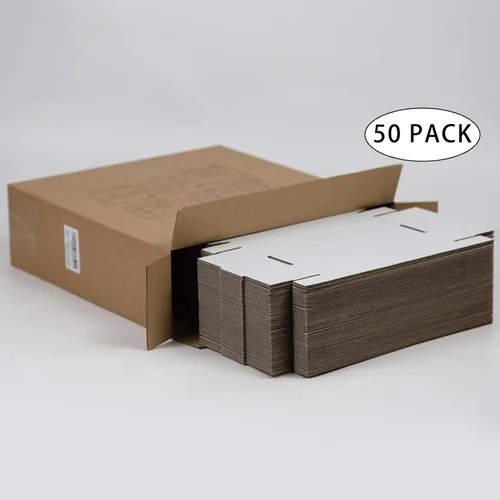 Miniatura 5 de SUNLPH Paquete de 50 cajas de envío pequeñas de 7 x 5 x 1 pulgadas, cajas de cartón corrugado blanco, caja de embalaje para envío y mudanza