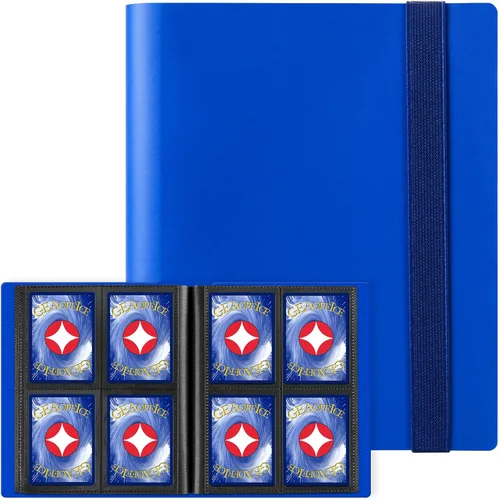 Miniatura 12 de GEAoffice Carpeta de tarjetas coleccionables – Carpeta de álbum de colección de tarjetas de 4 bolsillos – Carpeta de 160 bolsillos de carga lateral