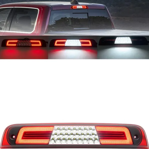 Tercera luz LED de freno para RAM 1500 2019 2020 2021 2022 2023 2024 2025 Rebel HFE Laramie Lámparas de freno de montaje alto, luces LED blancas de