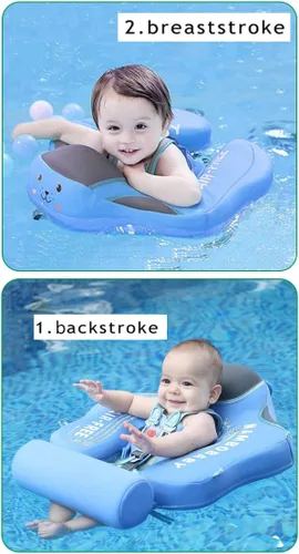 Miniatura 3 de El más nuevo y mejorado tamaño añade cola que hace que nunca se voltee. Mambobaby flotador de natación sólido, no inflable, nadador, entrenador