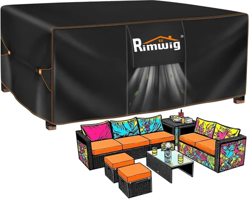 Miniatura 15 de Fundas extragrandes impermeables para juego de muebles de patio, liquidación de fundas para muebles de exterior, fundas para juego de sofá