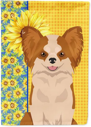 Miniatura 172 de Caroline's Treasures WDK5331CHF - Bandera de verano con diseño de girasoles rojos y blancos, manga grande, para porche, para colgar en la pared