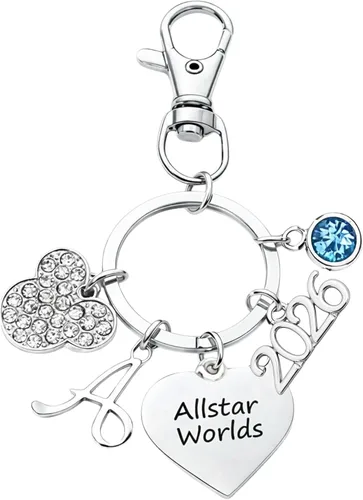 Infinity Collection - Llavero personalizado con cremallera Allstar Cheer 2025 - Regalo de animadora, llavero para todos los participantes de Star