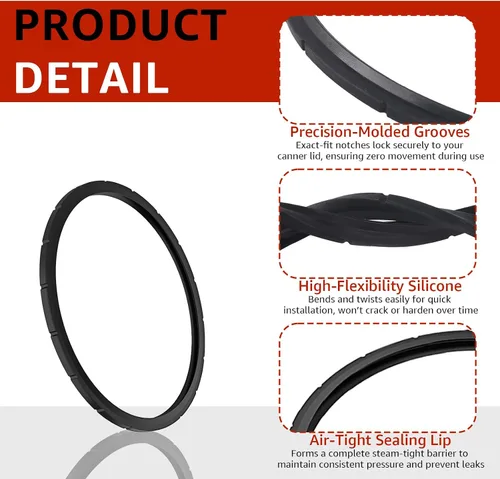 Miniatura 4 de 09985 Anillo de sellado de repuesto para olla a presión Presto – Compatible con modelos de olla a presión Presto 0174510, 0175510, 0175107, 0178107