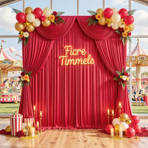 Miniatura 9 de Cortinas de fondo rojo de 10 x 10 pies para fiestas, bodas, sin arrugas, cortinas de fotos rojas, cortinas de telón de fondo para decoración