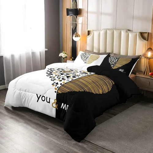 Miniatura 9 de Feelyou Juego de ropa de cama con teclas de piano, edredón de notas musicales para niños, niñas, adolescentes, juego de edredón con patrón musical