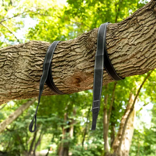 Miniatura 7 de Squirrel Products Dos correas de nailon para colgar columpios para árboles, 10 pies cada una
