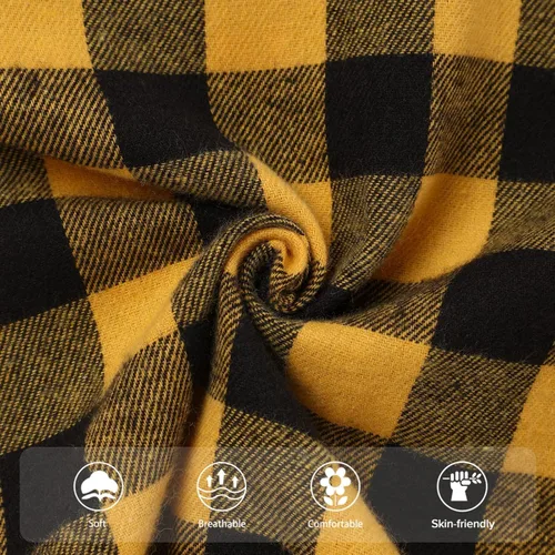 Miniatura 5 de Fuermos Conjunto para niño pequeño - Sudadera y pantalones a cuadros con capucha - Ropa de otoño