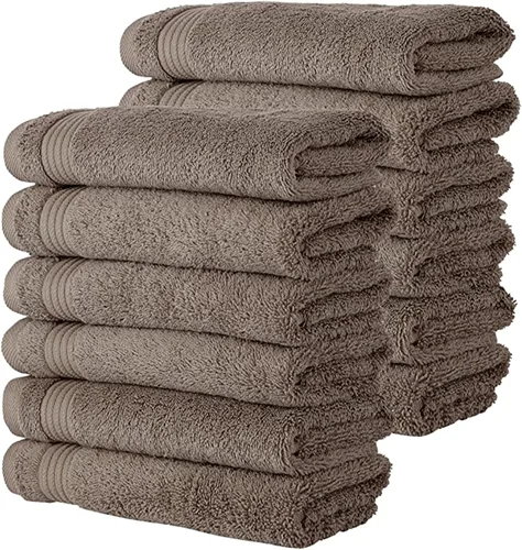 Miniatura 15 de Classic Turkish Towels CTT - Juego de 12 paños de primera calidad, 100% algodón turco, altamente absorbentes y de secado rápido, toallas faciales