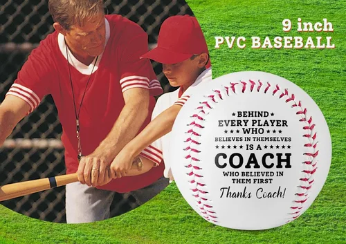 Miniatura 5 de Regalos de entrenador de béisbol: Béisbol impreso con caja de presentación
