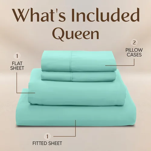 Miniatura 154 de Utopia Bedding Juego de sábanas Queen – Sábanas de 4 piezas para cama tamaño Queen, microfibra suave y transpirable, incluye 1 sábana bajera, 1 Gris