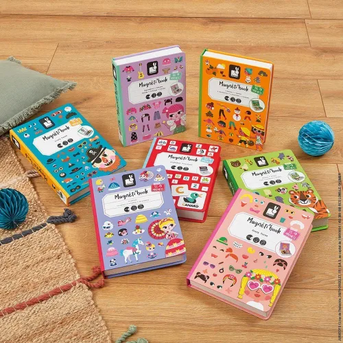 Miniatura 4 de Janod MagnetiBook - Juego magnético de 41 piezas para mezclar y combinar animales, juego creativo, mejora las habilidades motoras, desarrolla