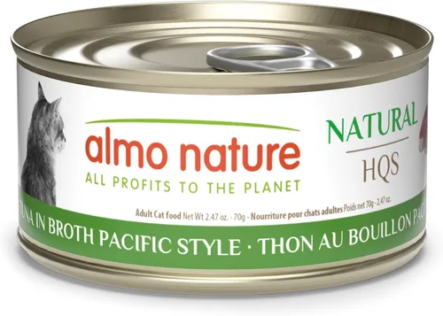 Miniatura 9 de almo nature HQS - Comida húmeda natural para gatos con atún y queso en caldo, sin granos, 5.29 onzas (paquete de 24))