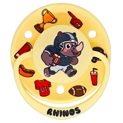 Bonito chupete de tamaño adulto: Big Shield Paci para la ansiedad con clips Paci, pezón grande de silicona suave para dormir Amarillo