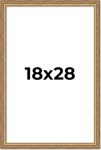 Miniatura 322 de Poster Palooza Marco de fotos de madera maciza ornamentada dorada de 3 x 3 pulgadas, ancho de moldeo de 1.25 pulgadas, con plexiglás acrílico UV