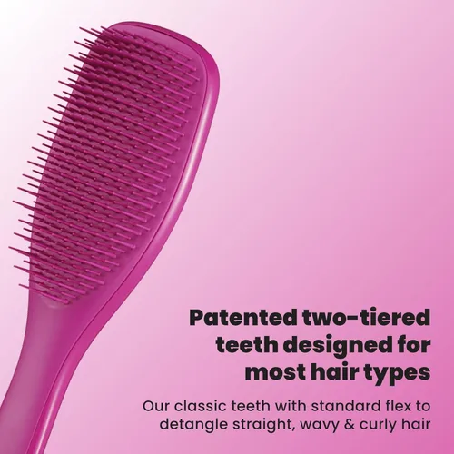 Miniatura 2 de Tangle Teezer Cepillo desenredante definitivo para cabello húmedo y seco, elimina nudos y reduce la rotura para todo tipo de cabello, frambuesa