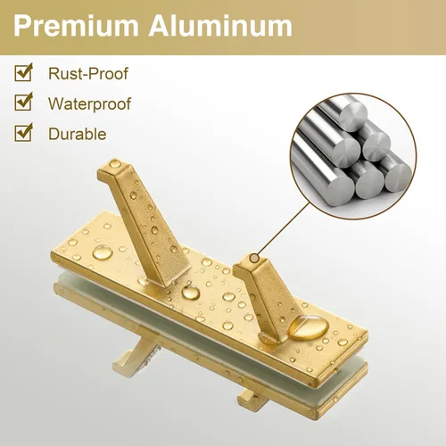 Miniatura 8 de susswiff Ganchos de Pared Dorados para Abrigo y Toalla: Colgador Adhesivo para Puerta de 5.9 kg, Paquete de 4